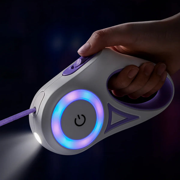 Automatic LED Dog Leash with Flashlight 5 m
