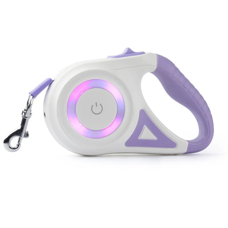 Automatisk LED-Hundkoppel med Ficklampa 5 m