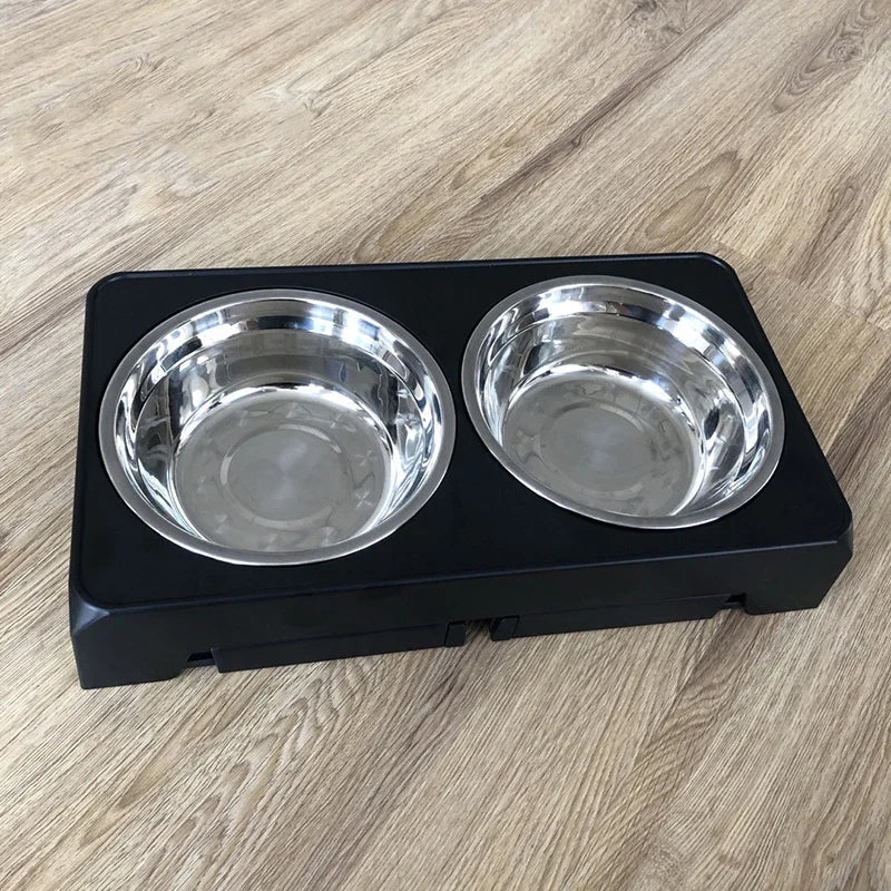 Höj- och Sänkbar Hundmatskål med Ställ