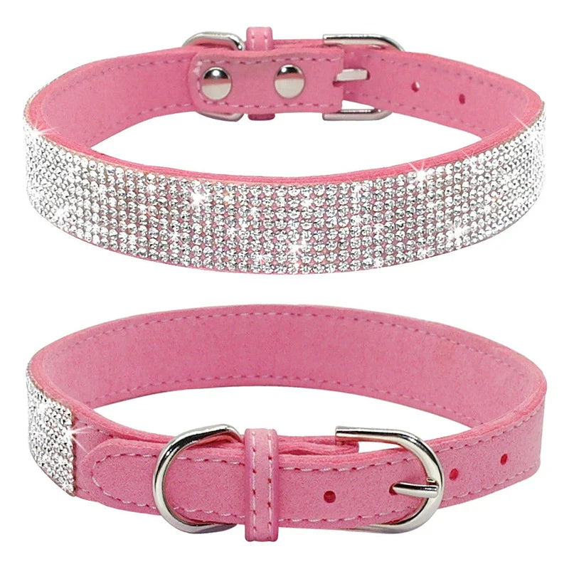 Glittrigt Hundhalsband med Kristaller